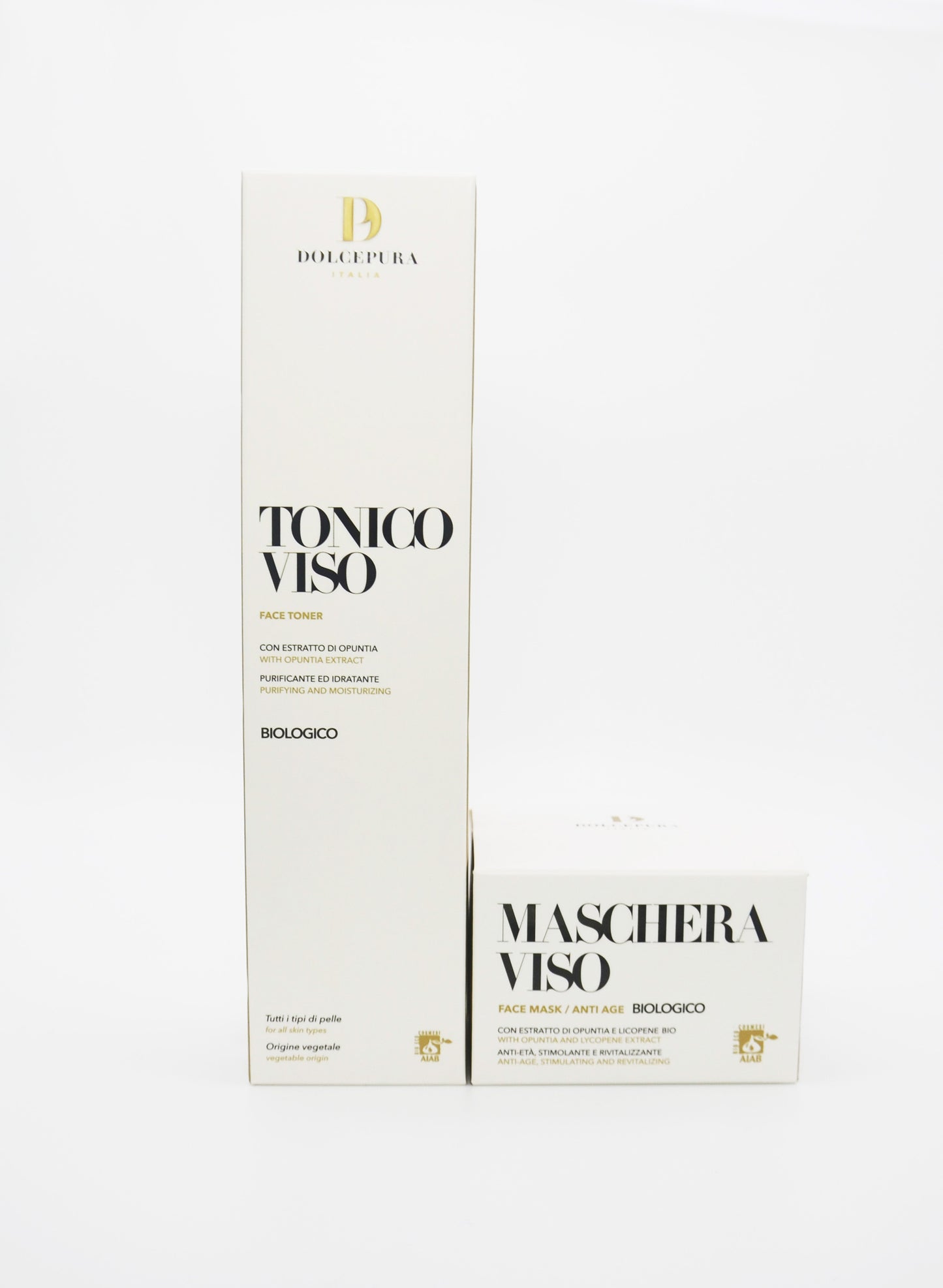 DolcePura "SPLENDIDA" набір для ОБЛИЧЧЯ (тонік та маска для догляду за шкірою) сертифікована опунція та лікопін, кустарний продукт