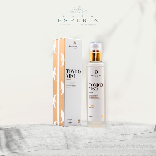 FACE care tonic "LUCE": cleansing and moisturizing with opuntia and lycopene extract. Organic and herbal. For all skin types